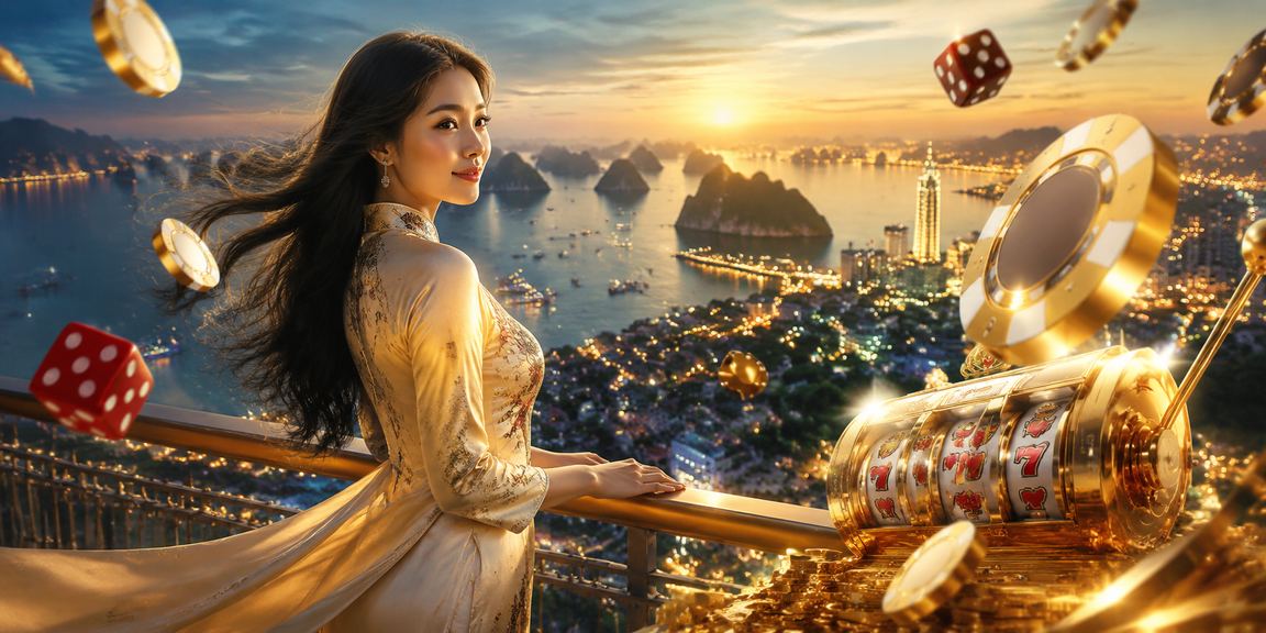 Người chơi thư giãn bên bờ vịnh Hạ Long, biểu tượng cân bằng cuộc sống