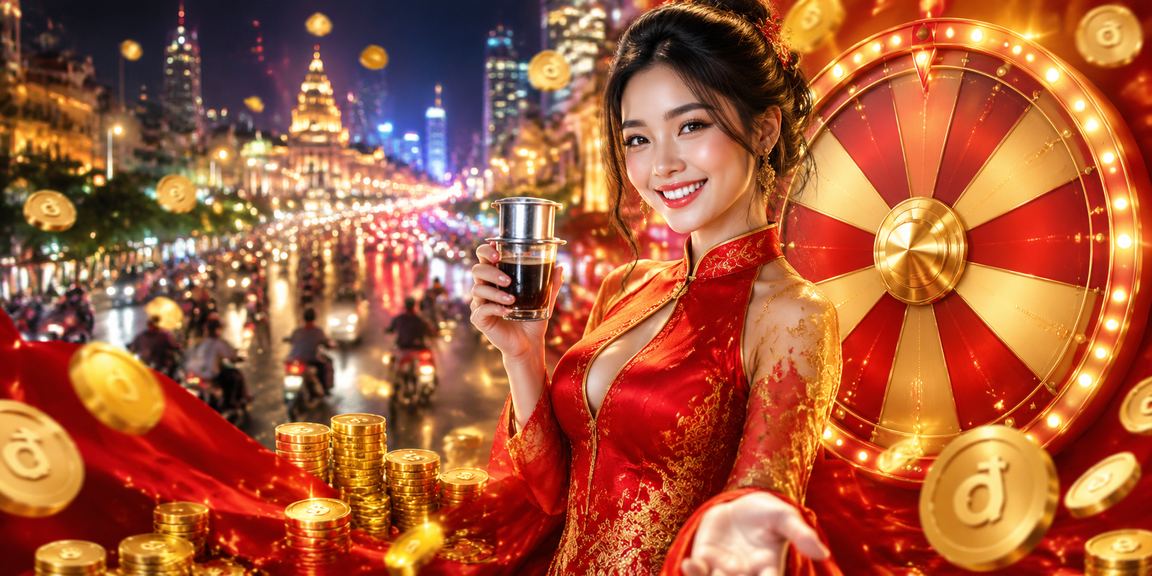 Không gian thư giãn cà phê Sài Gòn bên bàn roulette, biểu tượng giải trí cân bằng