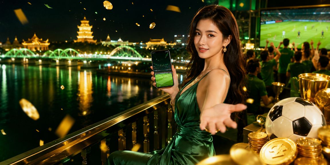 Cô gái Huế theo dõi trận bóng đá và tìm hiểu cá cược thể thao trực tuyến trên điện thoại