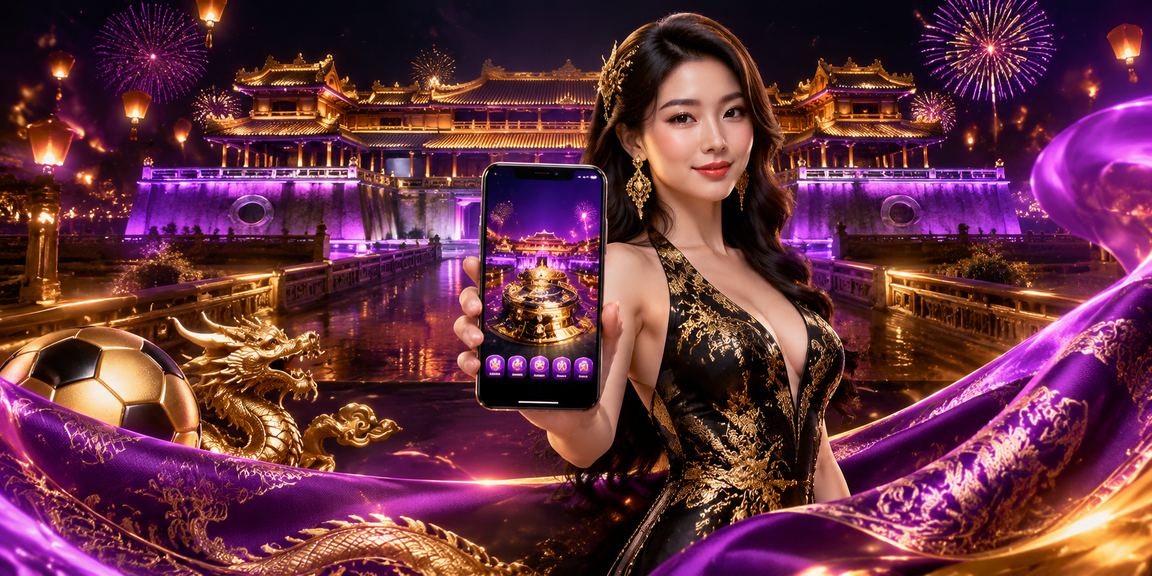 Người dùng Huế chơi casino trên điện thoại di động với trang phục áo dài truyền thống Việt Nam