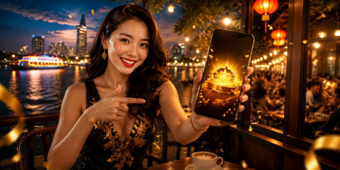 Người chơi ở Sài Gòn theo dõi kết quả xổ số miền Nam trên điện thoại tại quán cà phê